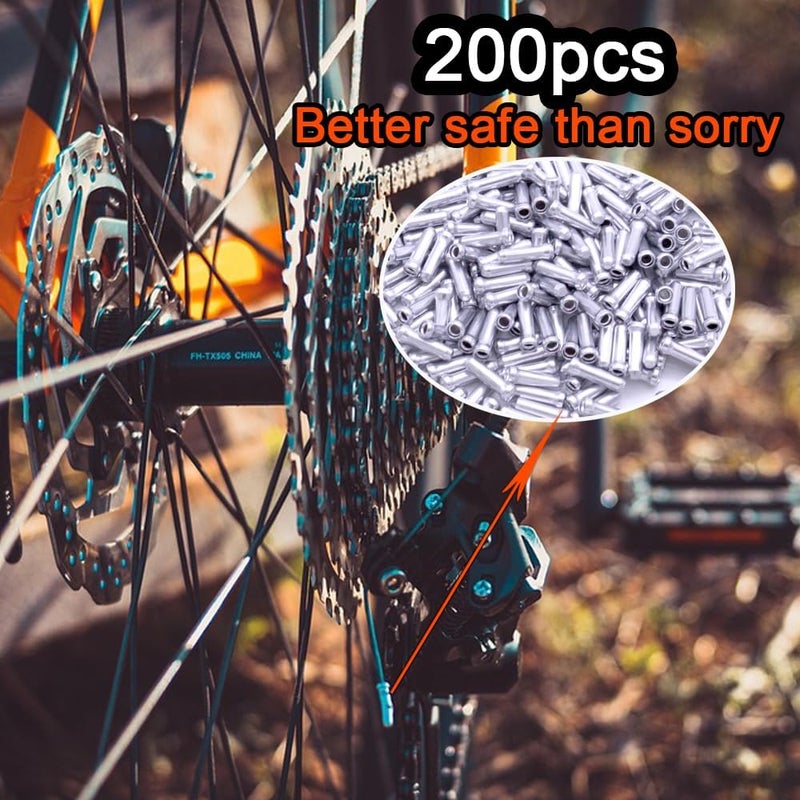 Ciomszan Bike Cable End Caps, Cable End Crimps, Alloy Brake Cable End Tips for Road Mountain Bicycle - Image 5